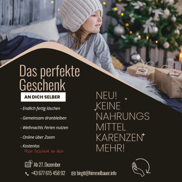 Flyer für das perfekte Weihnachtsgeschenk an dich slebst